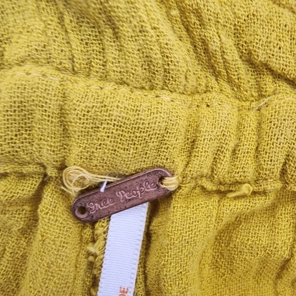 Free People Gauze Gold Boho Jumpsuit Size XS - Picture 15 of 16